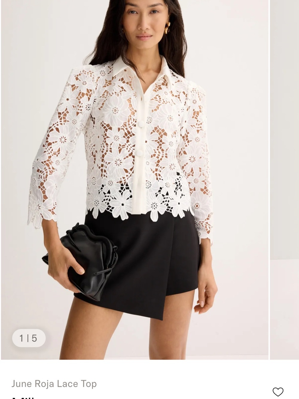 Milly June Roja White Floral Lace Top Jacket Medium MSRP $350
